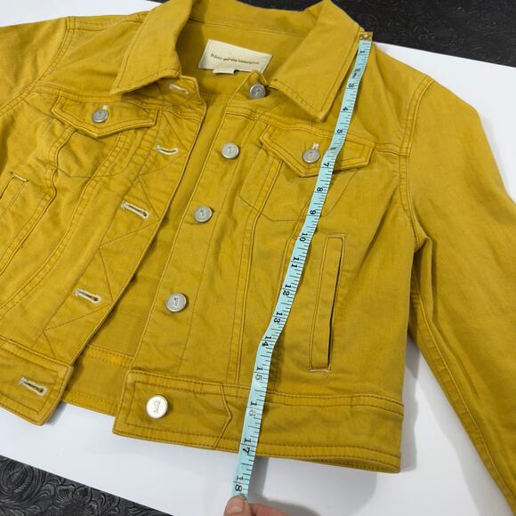 P.O.L Mustard Yellow Cropped Denim Jacket - Women’s Small - Excellent Condition - Picture 15 of 16